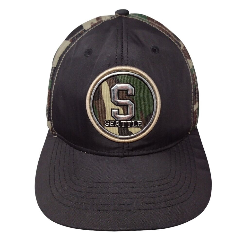 Seattle Snapback Hat Multi One Size Camouflage Adjustable Ace Cap